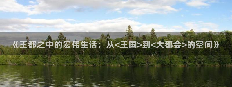 意昂体育3是干嘛的公司：《王都之中的宏伟生活：从<王国>到<大都会>的空间》