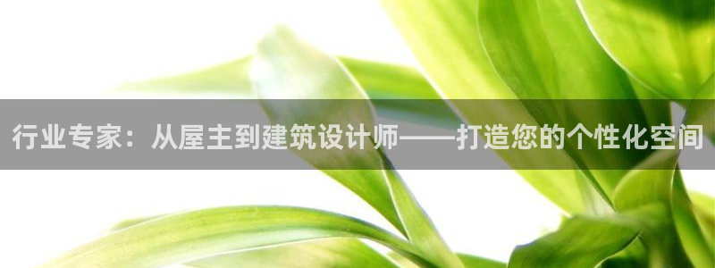 意昂体育3招商电话号码是多少号：行业专家：从屋主到建筑设计师——打造您的个性化空间