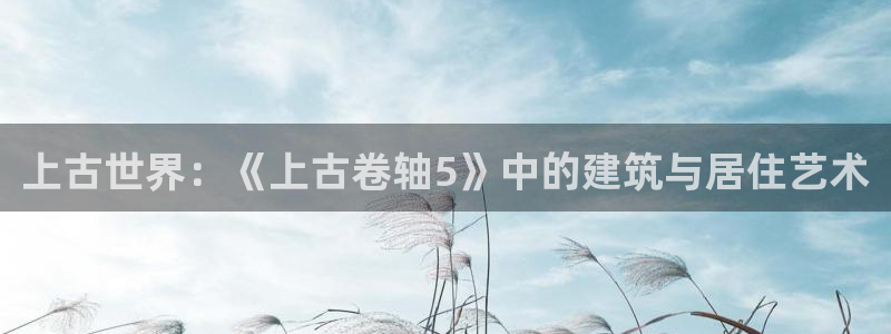 意昂体育3招商：上古世界：《上古卷轴5》中的建筑与居住艺术