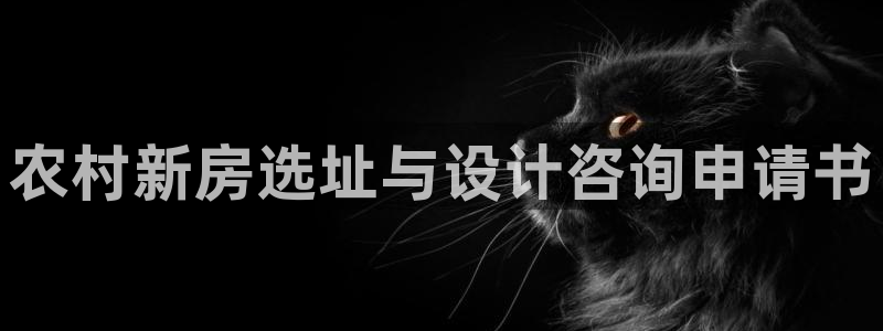 意昂3娱乐：农村新房选址与设计咨询申请书