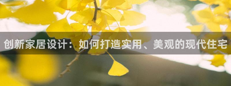 意昂体育3软件：创新家居设计：如何打造实用、美观的现代住宅