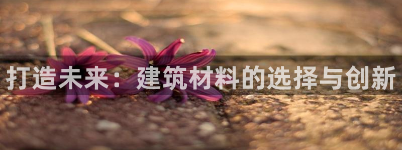 意昂3娱乐网站：打造未来：建筑材料的选择与创新
