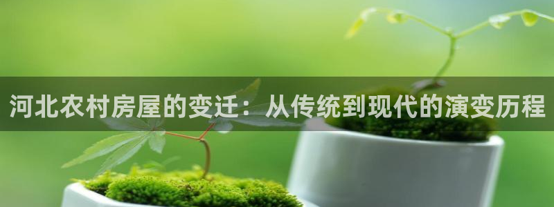 意昂体育3平台是正规平台吗安全吗：河北农村房屋的变迁：从传统到现代的演变历程