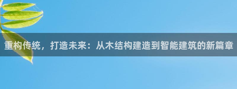 意昂体育3平台注册流程视频：重构传统，打造未来：从木结构建造到智能建筑的新篇章